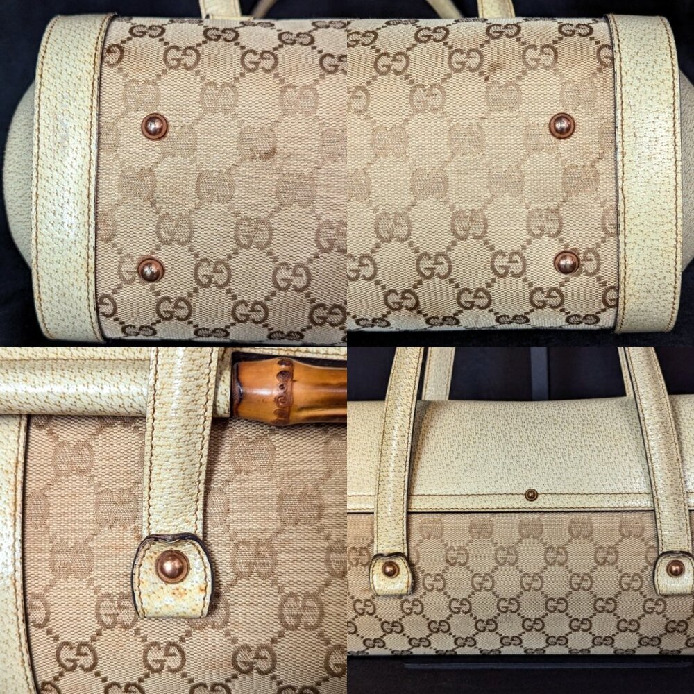 GUCCI Bamboo 1947 Bullet Bag - Off White - Picture 11 of 16